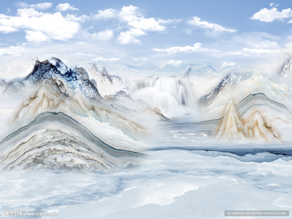 高温烧大理石 山水大理背景