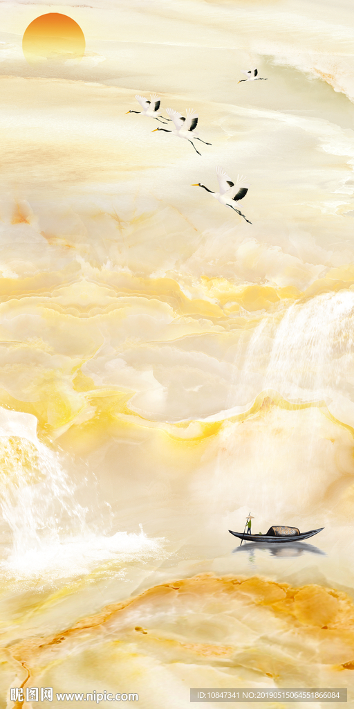 高温烧 高清山水大理石 玉石