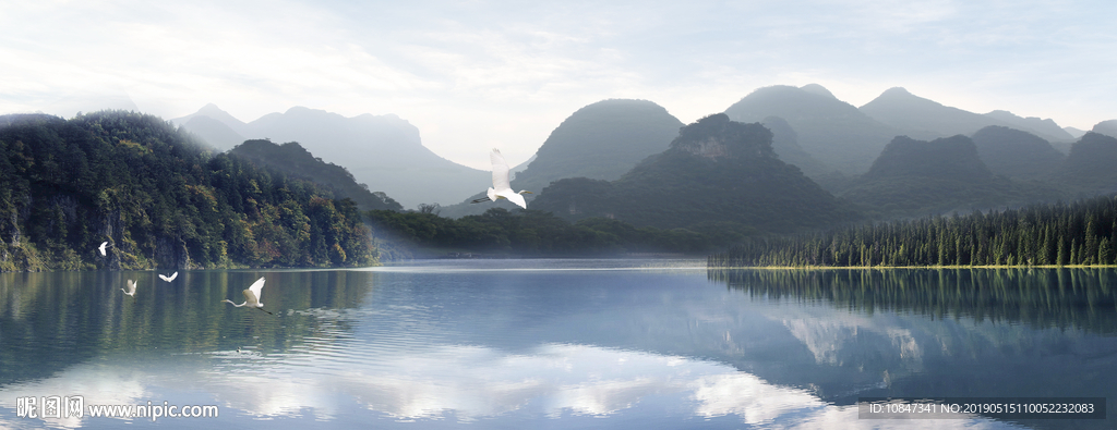 中式水墨山水 山水情 水墨画