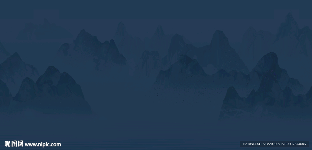 中式水墨山水 山水情 水墨画