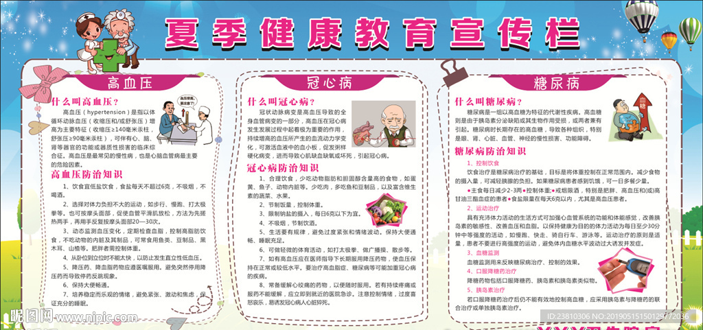 夏季健康教育宣传栏