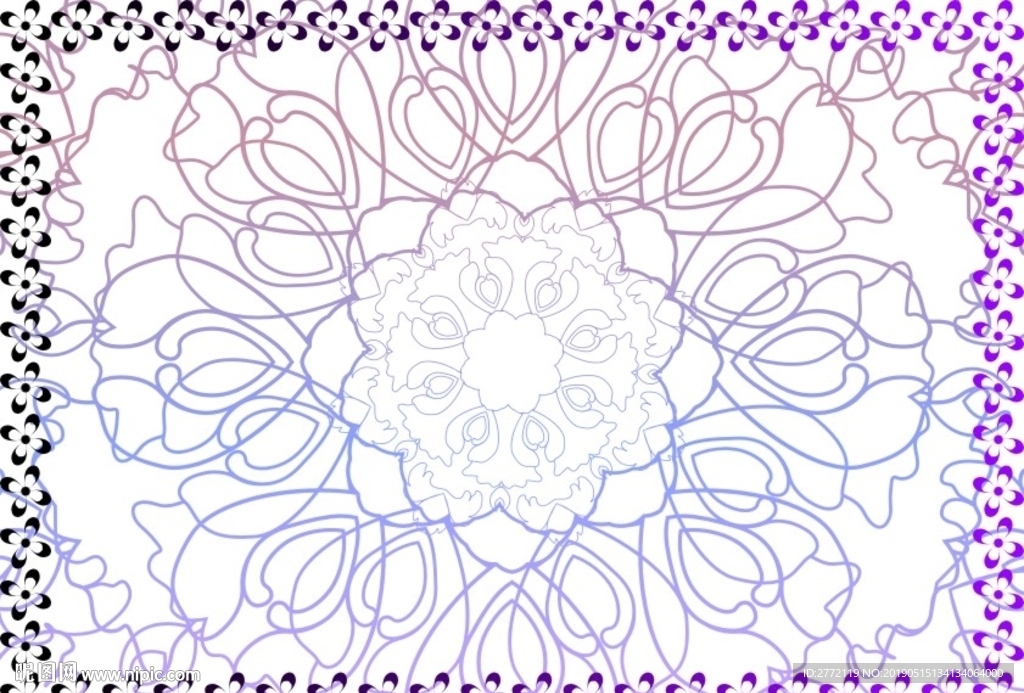 紫花兰 防伪证书纹