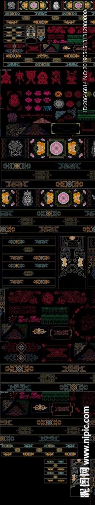 藏式 花纹图案CAD图库