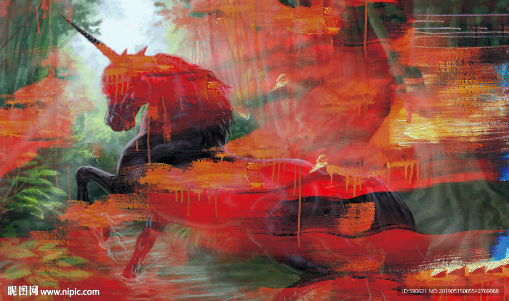 抽象油画