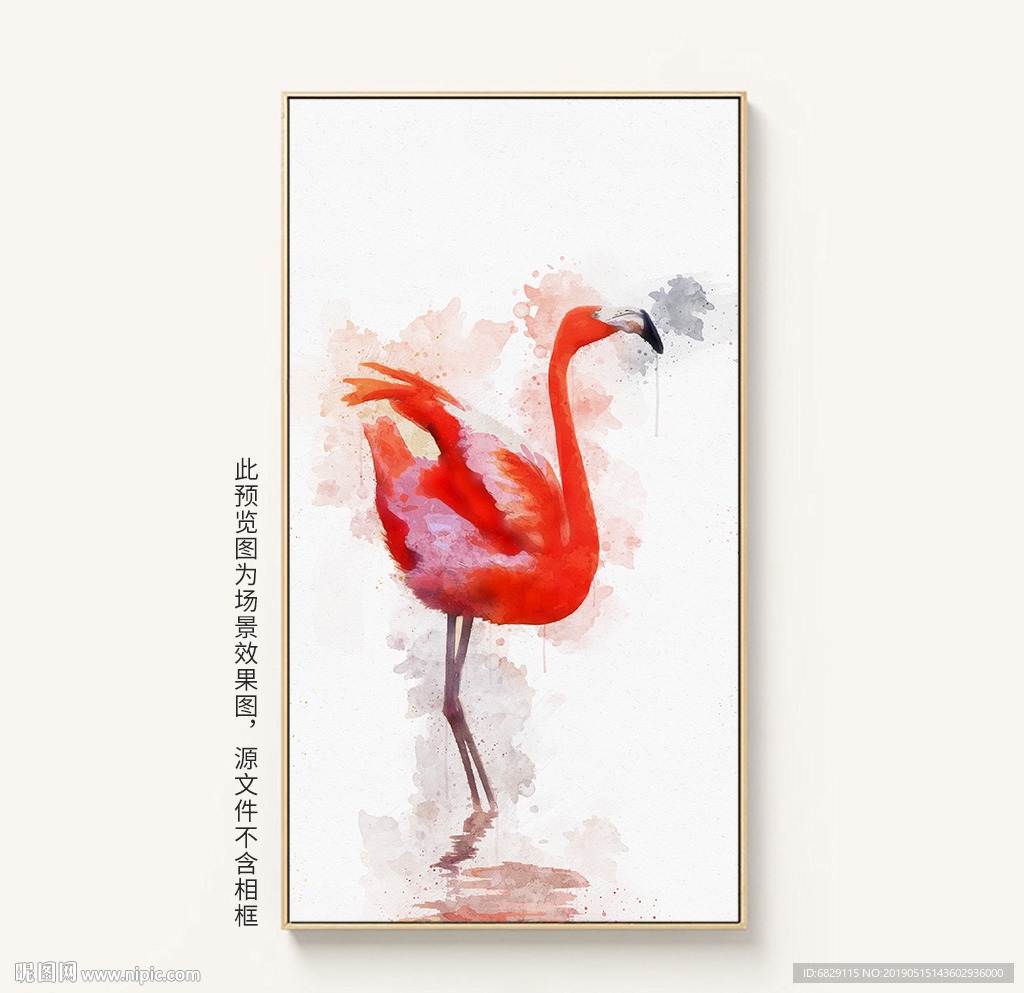 现代家庭室内手绘活力鸟装饰画
