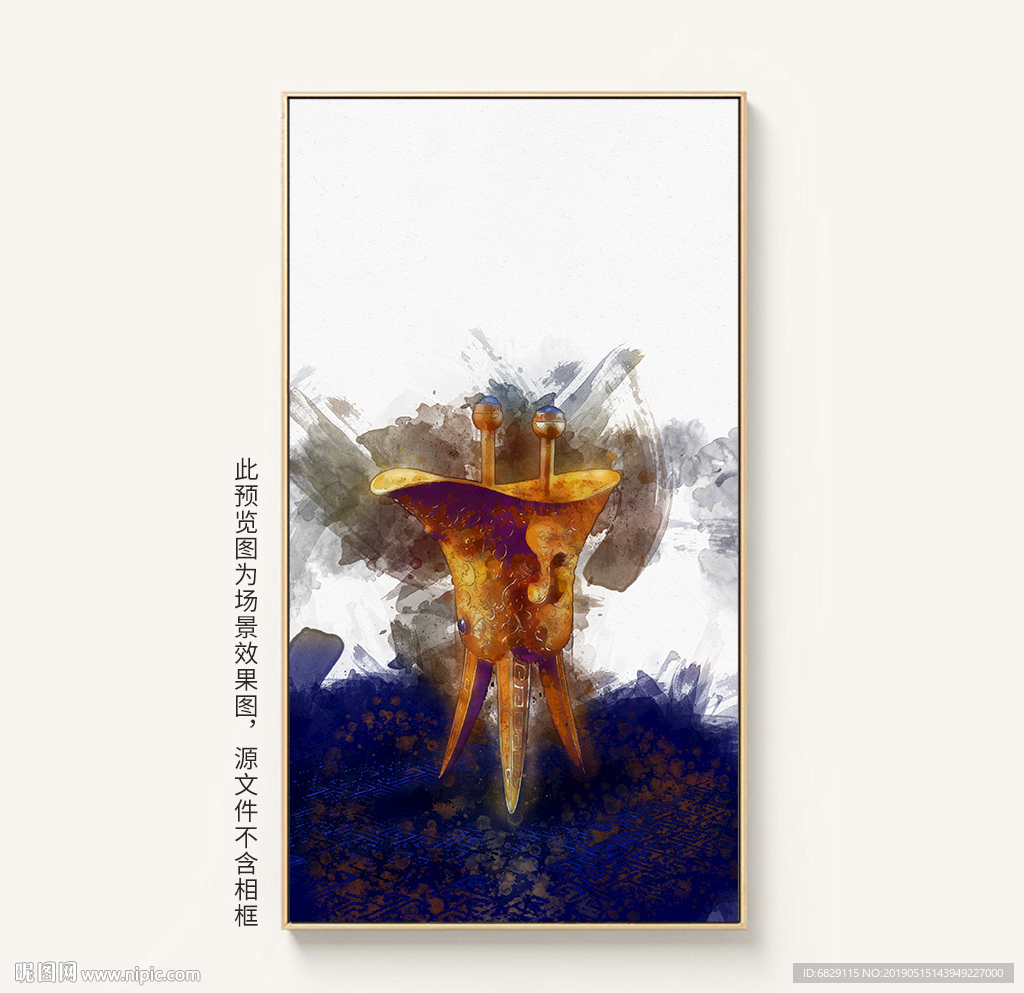 现代家庭室内客厅手绘静物装饰画