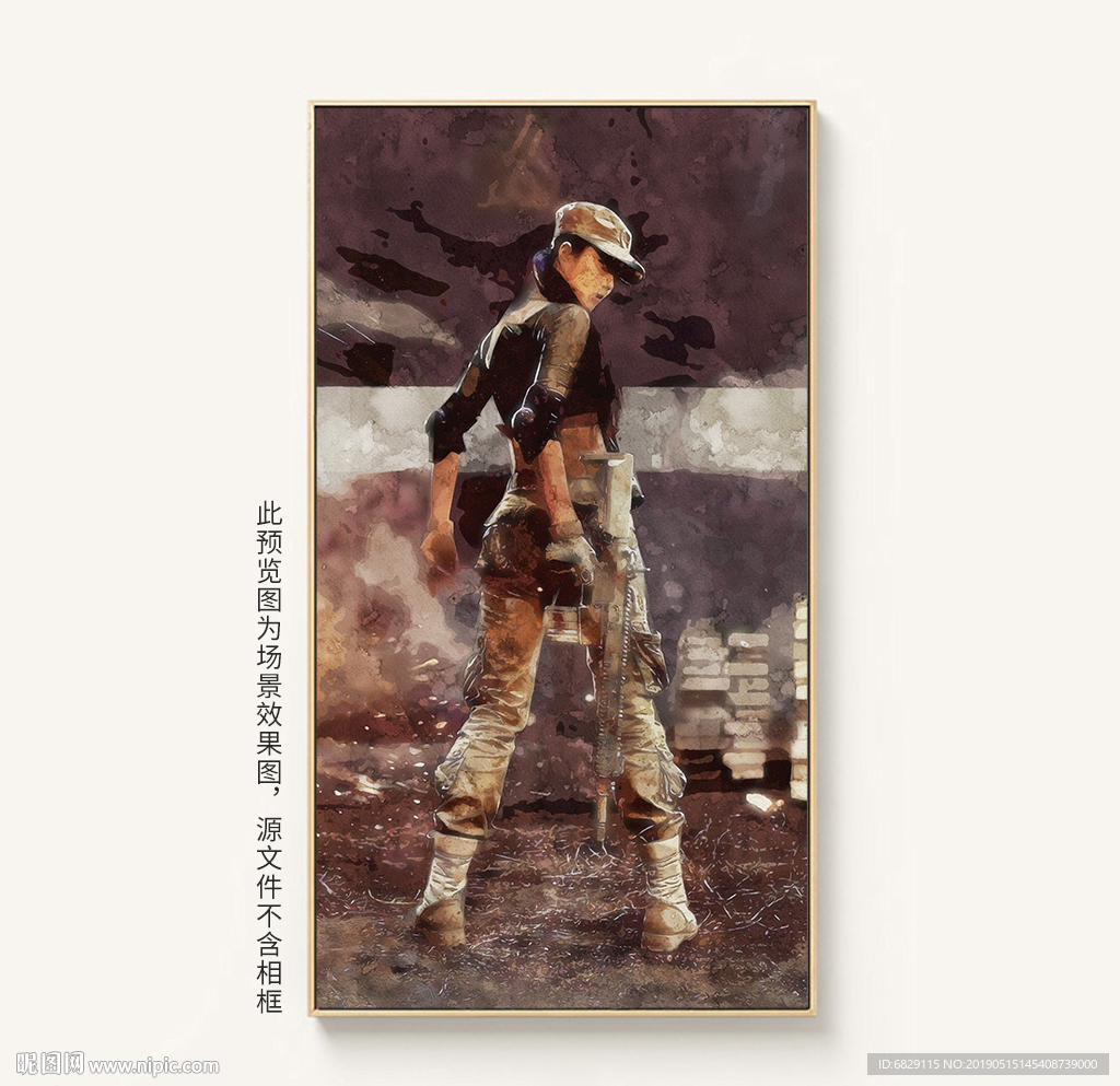 创意个性手绘漫威装饰画油画图片