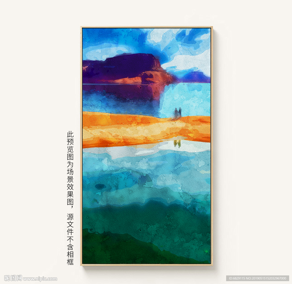 唯美简约抽象手绘艺术装饰画油画