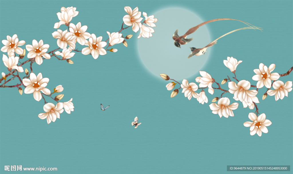 手绘花鸟