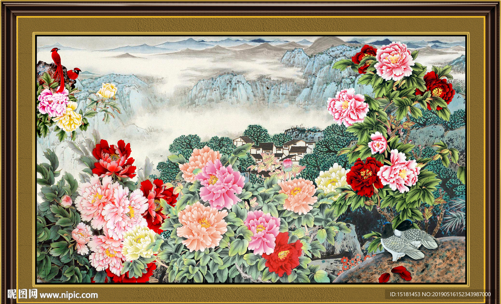国画牡丹