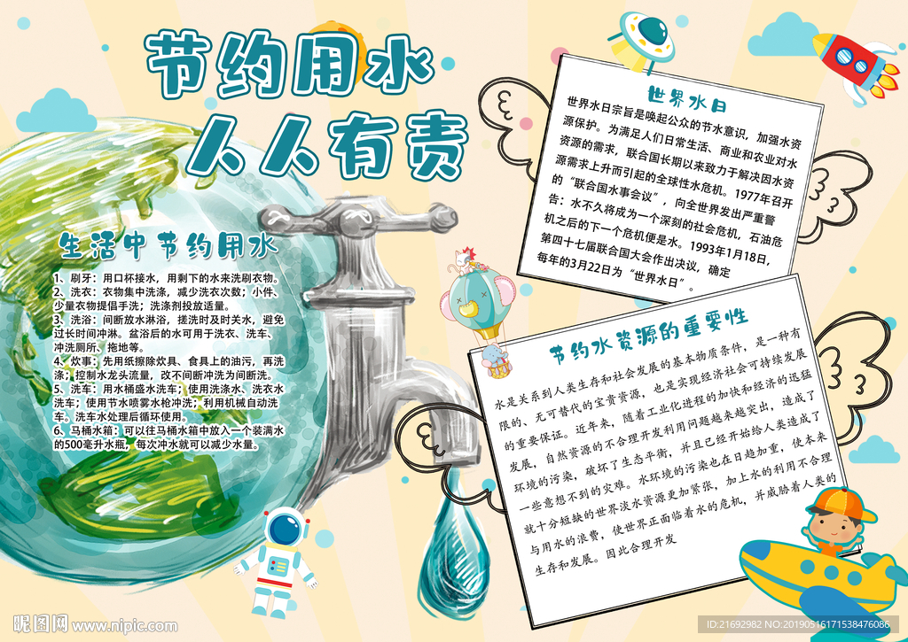 节约用水小报