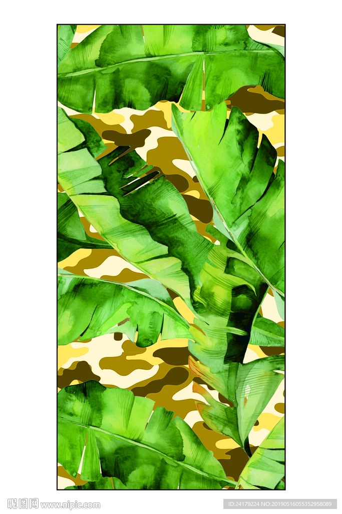热带植物迷彩手机壳