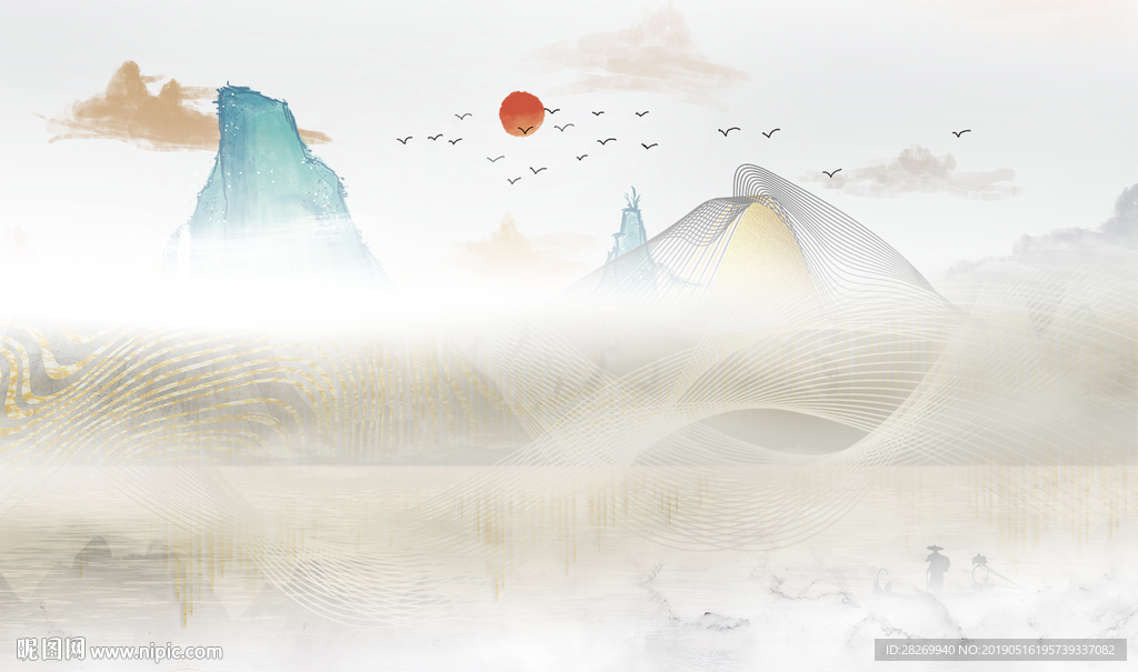 金色山水