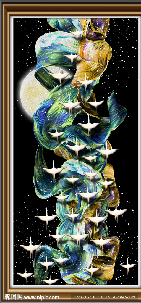 中式装饰画背景墙