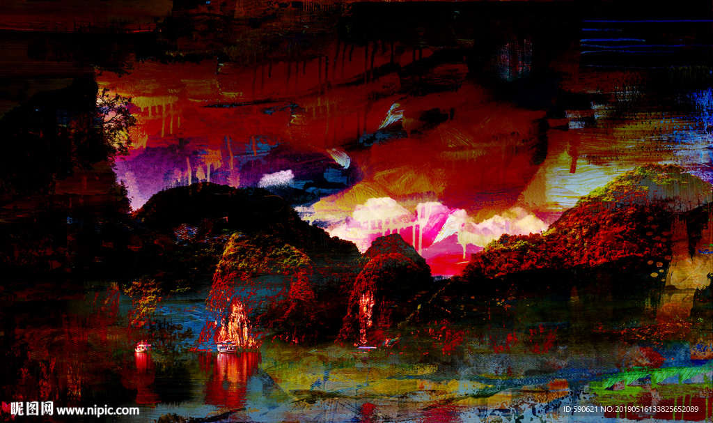 抽象油画