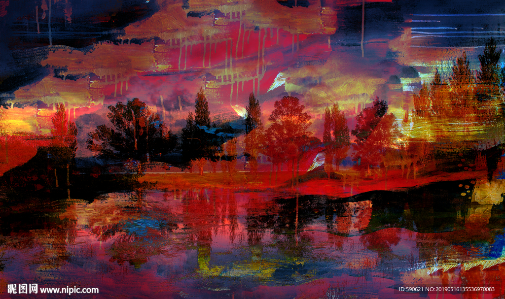 抽象油画