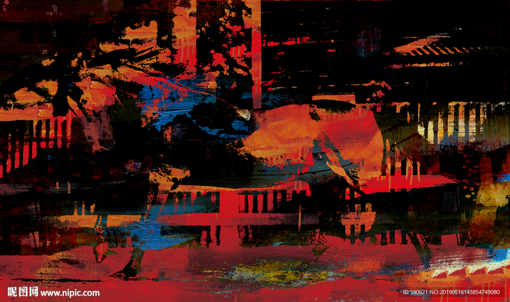 抽象油画