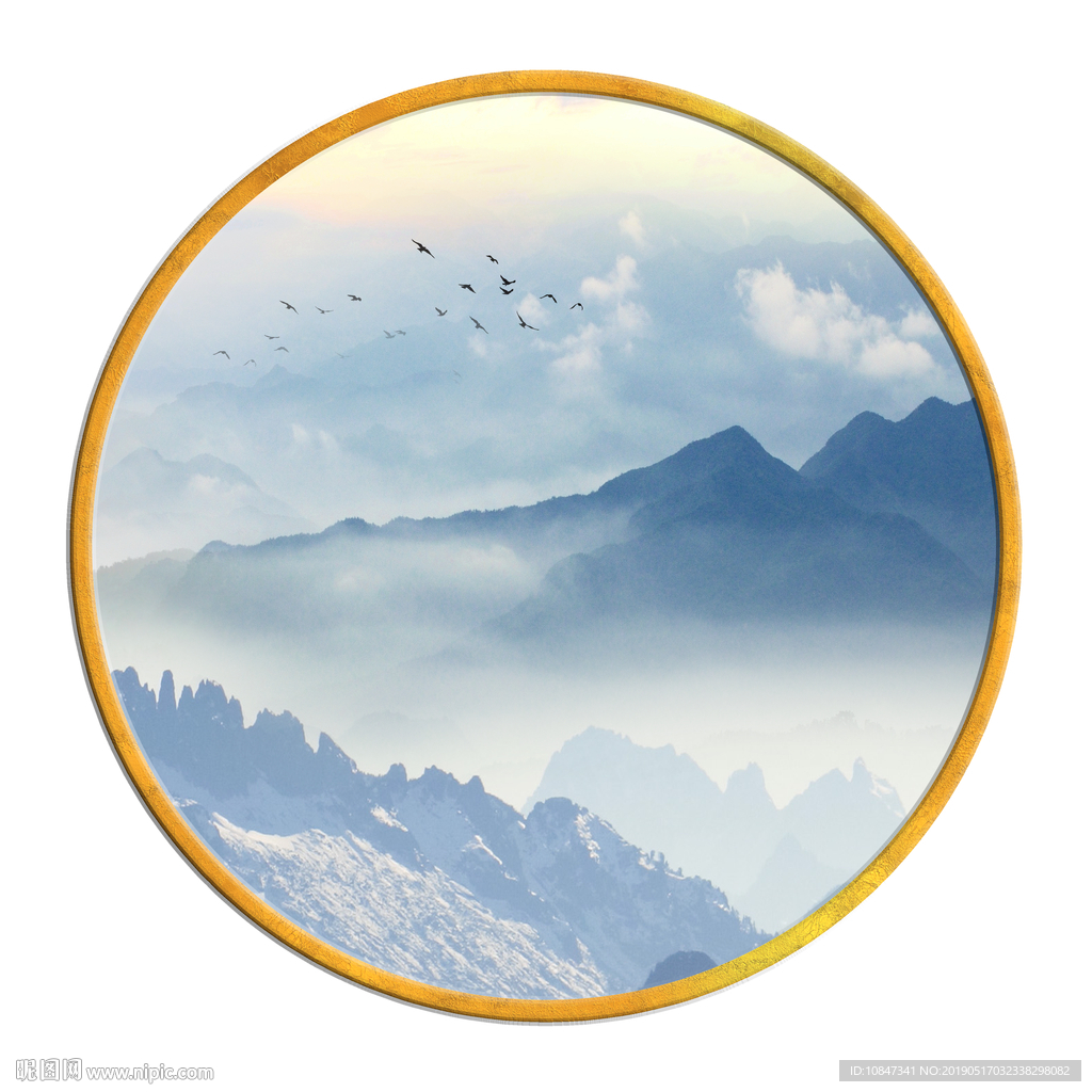 中国风   抽象山水画 大厅装