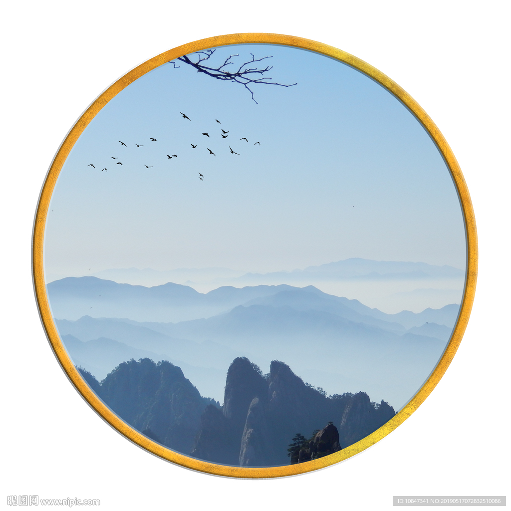 中国风   抽象山水画 大厅装