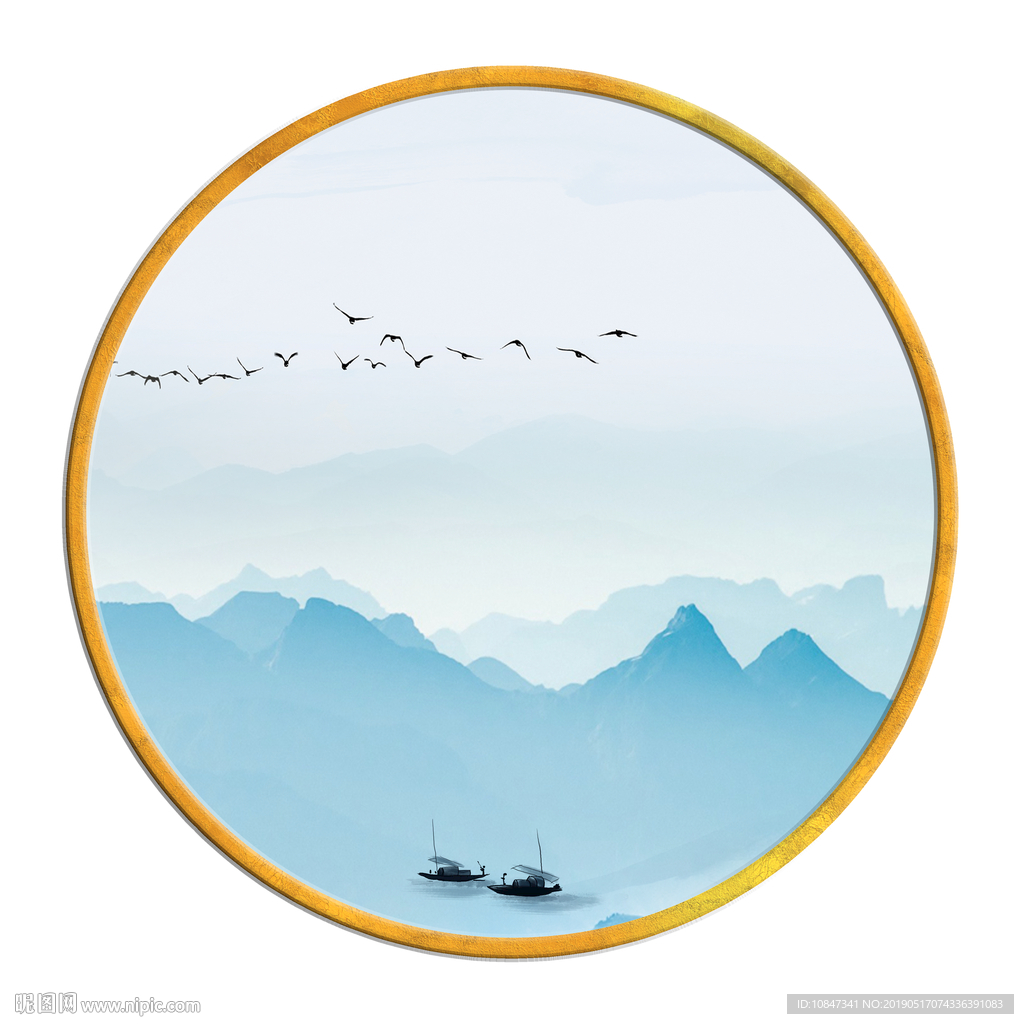 中国风   抽象山水画 大厅装