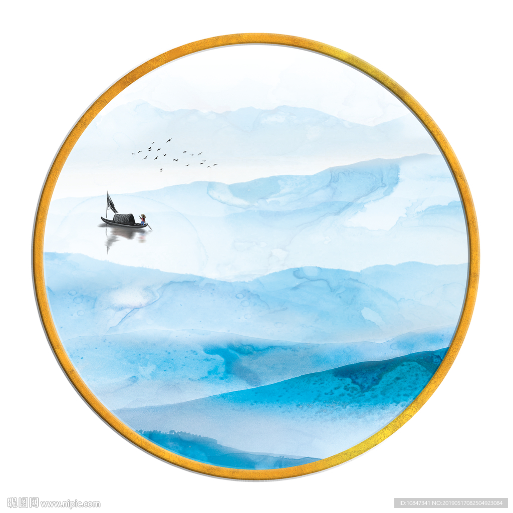 中国风   抽象山水画 大厅装