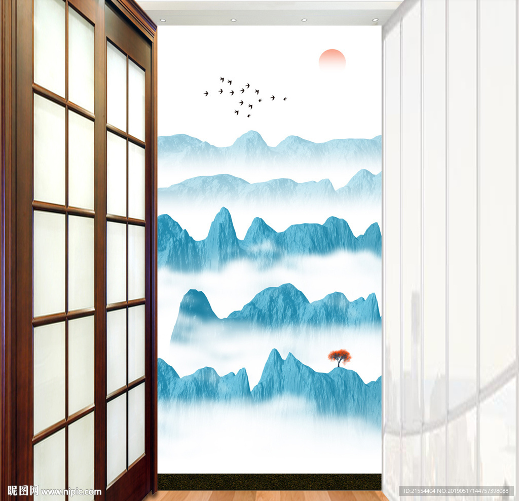 玄关水墨山水
