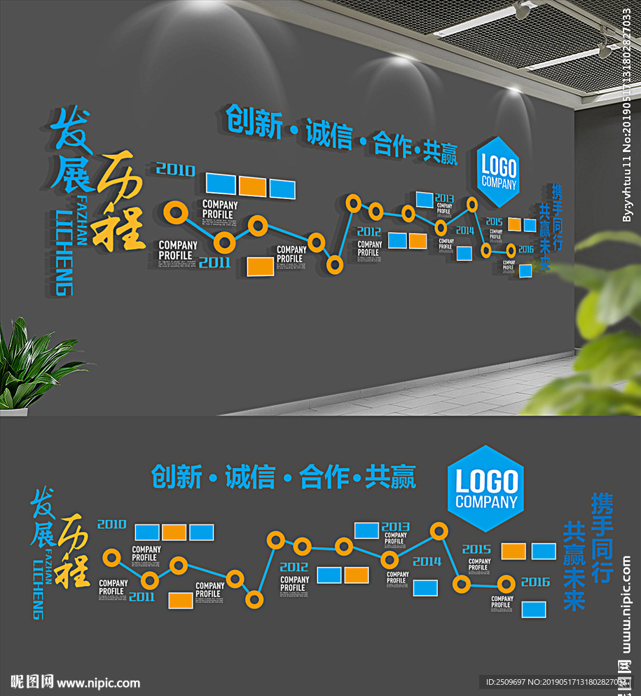 企业发展历程文化墙