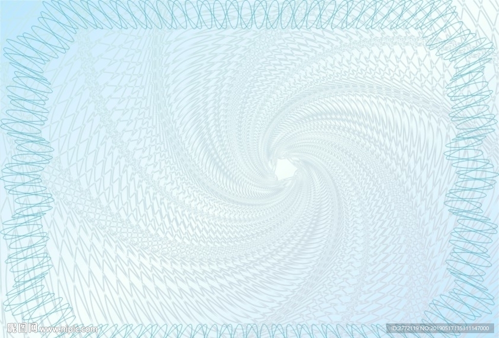 雅致蓝 样版证书纹