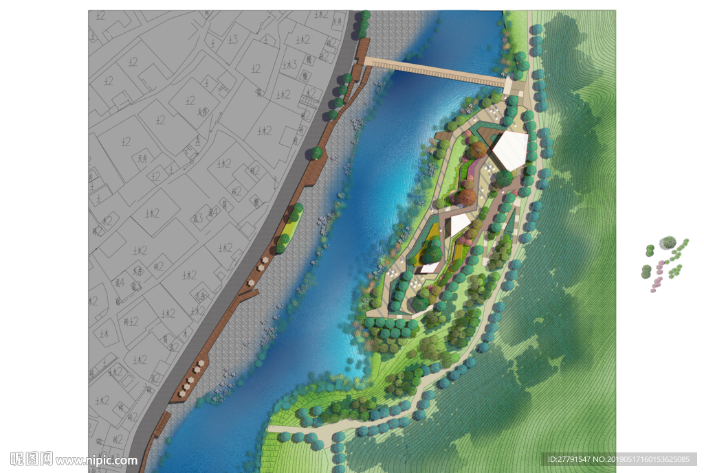 滨水景观设计公园平面图