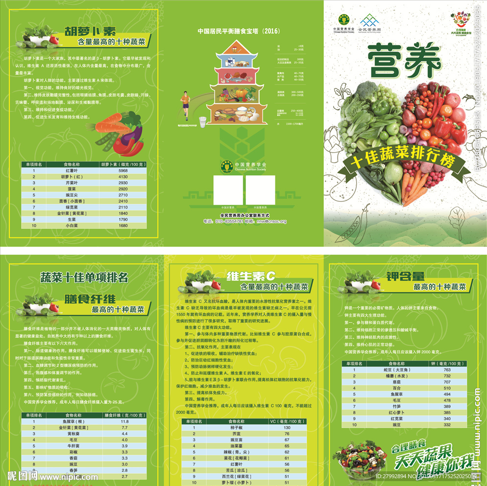 十佳蔬菜排行榜折页