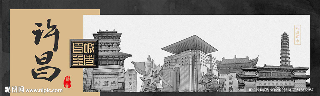 许昌中国风城市形象海报