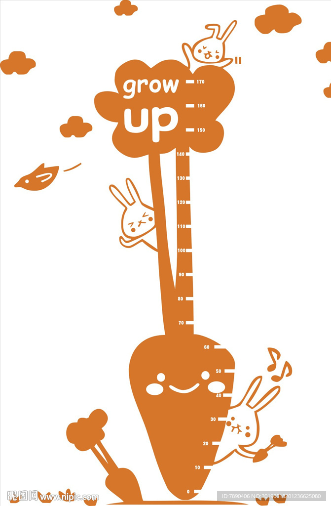 硅藻泥拔胡萝卜快乐的兔子成长