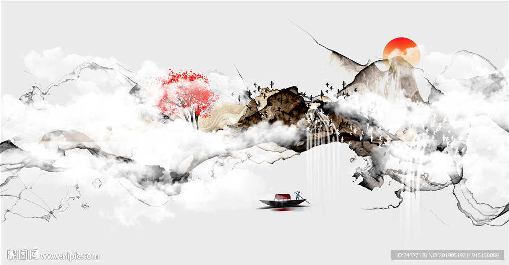 禅意山水画