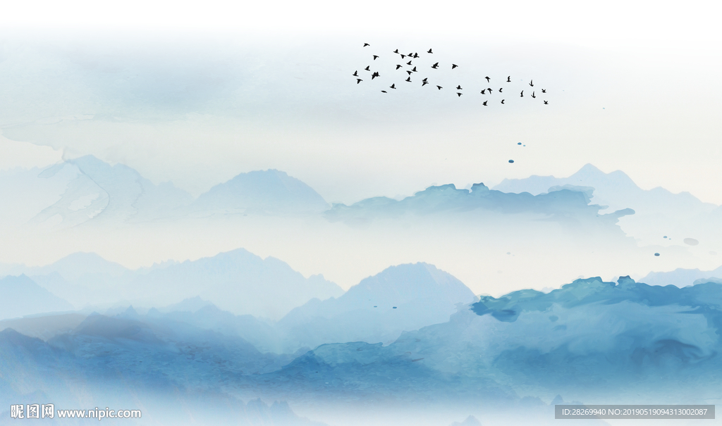 山水背景墙