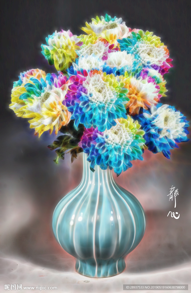 花瓶艺术欧式装饰画无框画背景墙