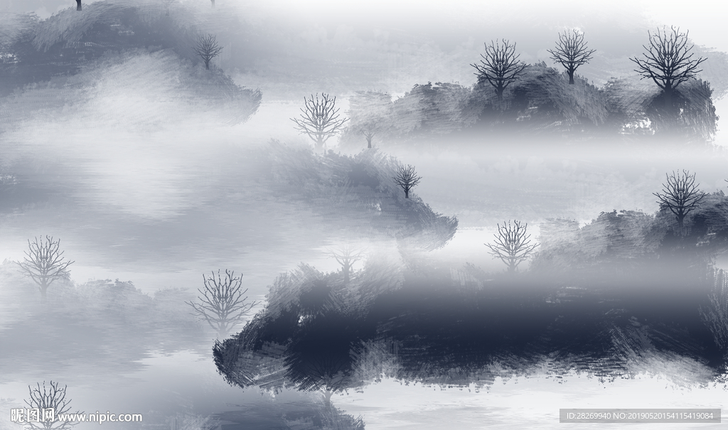 水墨山水画图