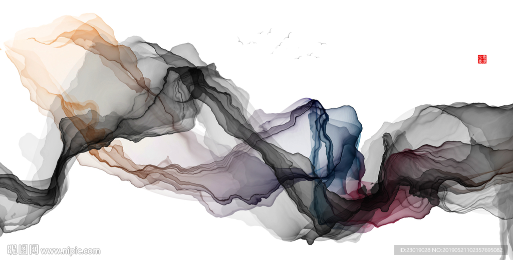 现代水墨抽象画图片