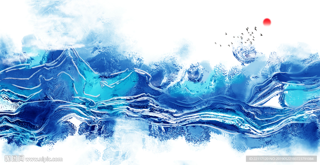 新中式客厅书房水墨装饰画