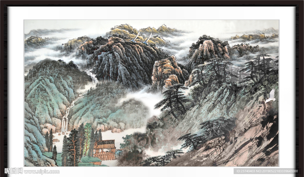 中堂画山水