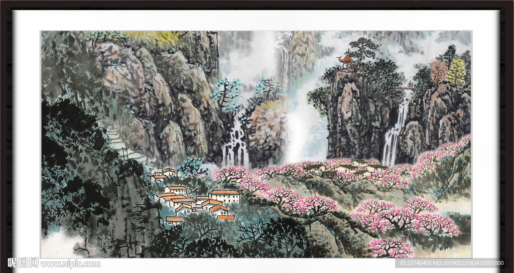 中堂画山水