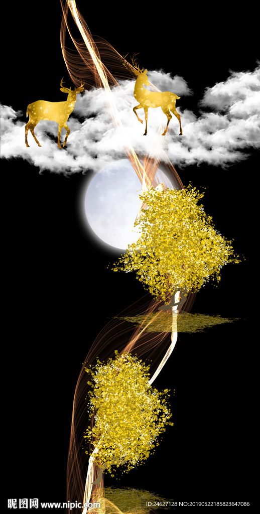 抽象山水装饰画