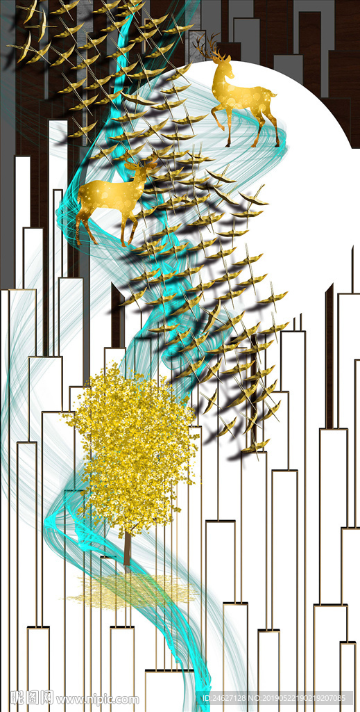 新中式抽象装饰画