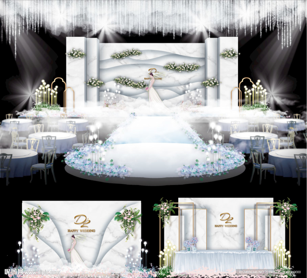 大理石婚礼主题婚礼