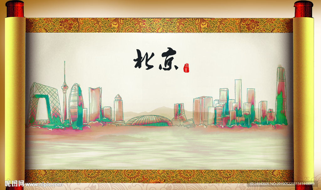 北京大美醉美城市形象展板