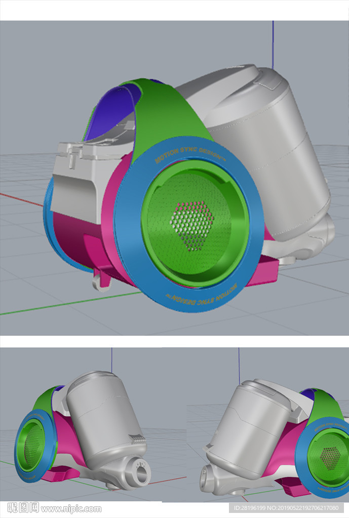 吸尘器建模 吸尘器 家电模型
