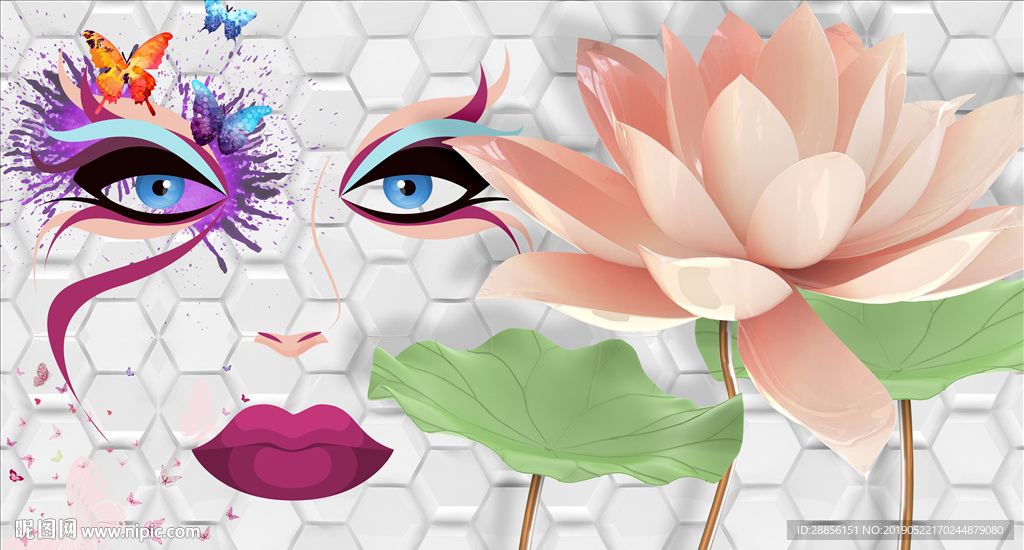 眉眼唇半永久背景墙