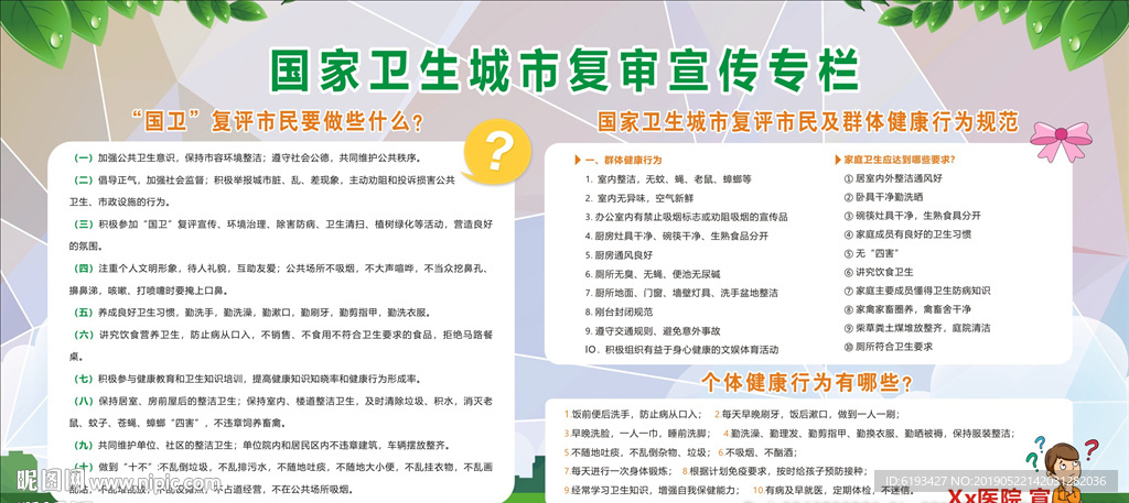国家卫生城市复审宣传专栏