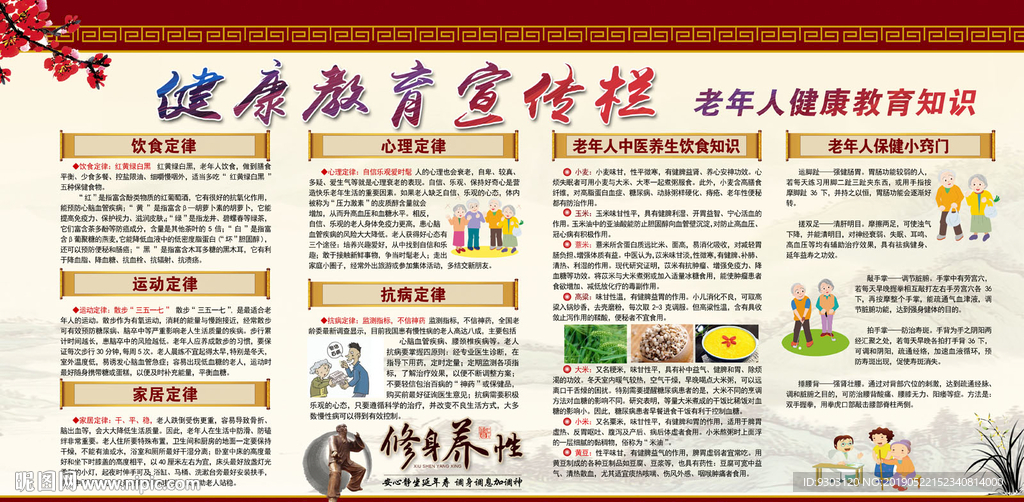 老年人健康教育宣传栏