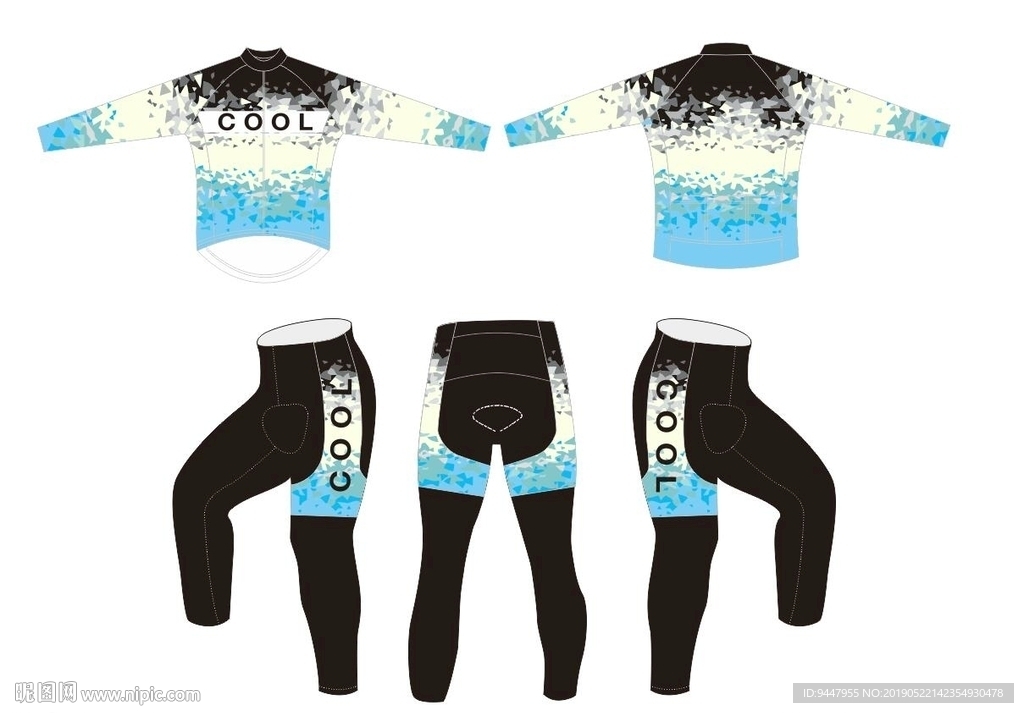 骑行服设计 轮滑服 服装