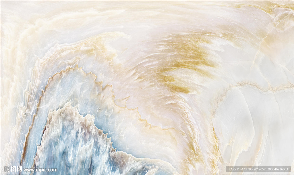 天然抽象蓝色大理石纹背景墙